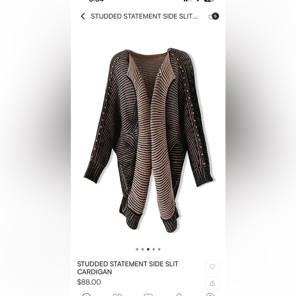 Pebby Forevee Studded Statement Side Slit Cardigan - Picture 2 of 11